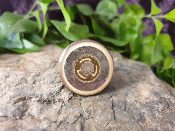 Handpoured Resin Antique Bronze Tone Steampunk Rings