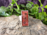 Handpoured & Handpainted Resin Antique Silver Tone Steampunk Rings