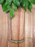 Handpoured Resin Scalloped Bar Necklace