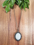 Handpoured Pendant Resin Antique Style Glitter Necklace