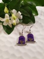 Handpoured Resin Birdy on a Stand Earrings