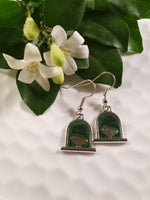 Handpoured Resin Birdy on a Stand Earrings