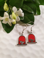 Handpoured Resin Birdy on a Stand Earrings