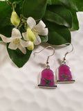 Handpoured Resin Birdy on a Stand Earrings