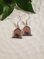 Handpoured Resin Birdy on a Stand Earrings