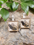 Handpoured & Handpainted Resin Steampunk Earrings