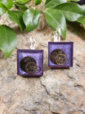 Handpoured & Handpainted Resin Steampunk Earrings