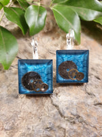 Handpoured & Handpainted Resin Steampunk Earrings