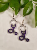 Handpoured Resin Stethoscope Earrings