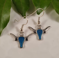 Handpoured Resin Longhorn Earrings