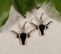 Handpoured Resin Longhorn Earrings