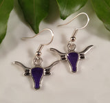 Handpoured Resin Longhorn Earrings