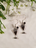 Handpoured Resin Martini Glass Earrings