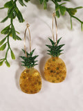 Handpoured Resin Pineapple Statement Earrings