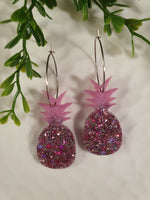 Handpoured Resin Pineapple Statement Earrings