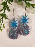 Handpoured Resin Pineapple Statement Earrings