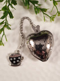 Handpoured Resin Teacup Heart Loose Tea Infusers