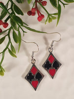 Handpoured Resin Playing Card Earrings