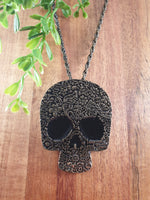 Handpoured Resin Floral Skull Necklaces