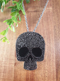 Handpoured Resin Floral Skull Necklaces