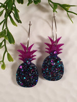 Handpoured Resin Pineapple Statement Earrings