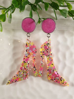 Handpoured Resin Stiletto Statement Earrings