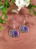 Handpoured Resin Elephant Earrings