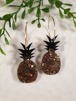 Handpoured Resin Pineapple Statement Earrings