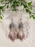 Handpoured Resin Feather Statement Earrings