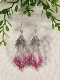 Handpoured Resin Feather Statement Earrings