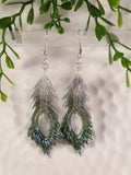 Handpoured Resin Feather Statement Earrings