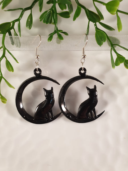 Handpoured Resin Kitty Cat Earrings