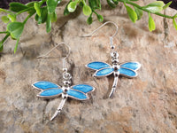 Handpoured Resin Dragonfly Earrings