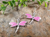 Handpoured Resin Dragonfly Earrings