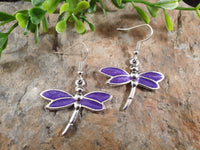 Handpoured Resin Dragonfly Earrings