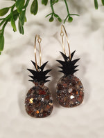 Handpoured Resin Pineapple Statement Earrings