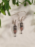 Handpoured Resin Champagne Earrings