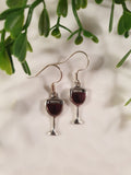 Handpoured Resin Wine Glass Earrings