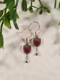 Handpoured Resin Wine Glass Earrings