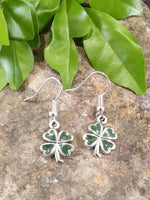 Handpoured Resin Four Leaf Clover Earrings