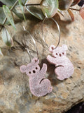 Handpoured Resin Koala Statement Earrings