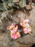 Handpoured Resin Koala Statement Earrings