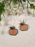 Handpoured Resin Apple Earrings