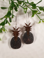 Handpoured Resin Pineapple Statement Earrings