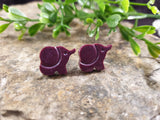 Handpoured Resin Elephant Stud Earrings