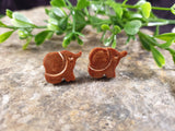 Handpoured Resin Elephant Stud Earrings