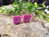 Handpoured Resin Elephant Stud Earrings