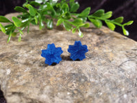 Handpoured Resin Blossom Flower Stud Earrings