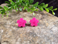 Handpoured Resin Blossom Flower Stud Earrings