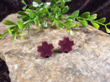 Handpoured Resin Blossom Flower Stud Earrings